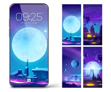 Phone night illustrations